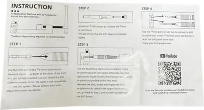 An instruction manual showing how to install Caliburn EVO points.