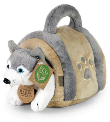 Immagine prodotto di Peluche Husky Con Gabbia 13 Cm Ecologico