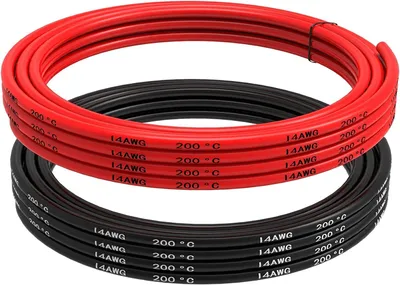 Produktbild von 14 AWG Silikonkabel | 5m flexibel, hohe Temperaturbeständigkeit | ideal für elektrische Verkabelung, rot, Silikon