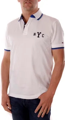 Produktbild von Tommy Hilfiger Herren Poloshirt WCC AVERY TIPPED POLO Regular Fit Weiß