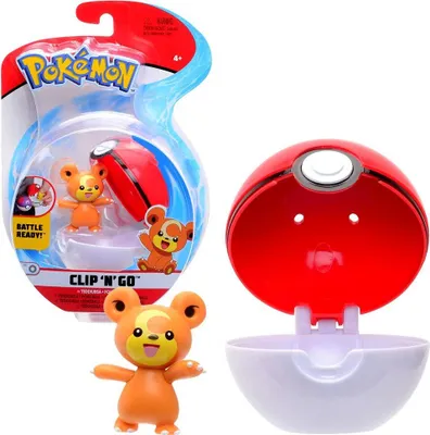 Produktbild von Pokemon Teddiursa Pokeball Sammelfigur Kampffigur