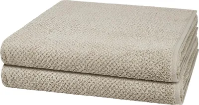 Produktbild von Cawö Pure 2 X Duschtuch im Set Natürliches Material mit feiner Struktur, Saugfähig und hautfreundlich, Trocknergeeignet und pflegeleicht