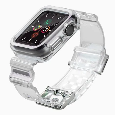 Produktbild von Transparent Silikon Ersatzarmband für Apple Watch 6/5/4/SE 40 mm KP26552