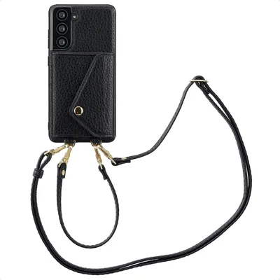 Immagine prodotto di Selencia Sera Custodia per cellulare con cordino e porta carte Samsung Galaxy S21 FE - Nero