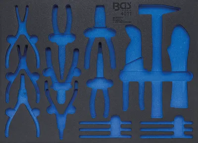 Produktbild von BGS 4011-5 3/3 Werkstattwageneinlage für Zangen, Hammer, Splinttreiber, leer