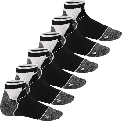 Produktbild von Footstar Damen & Herren Funktions Sport Socken (6 Paar), Gepolsterte Laufsocken - Schwarz-Weiss 43-46