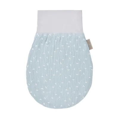 Produktbild von KraftKids Strampelsack Frühling Sommer Musselin mint Pusteblumen 34 cm lang (0-6 Monate)