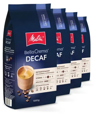 Produktbild von Melitta BellaCrema Decaf ganze Kaffee-Bohnen, für Kaffee-Vollautomaten, im Set
