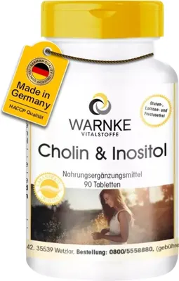 Obrázok produktu pre Doplnok stravy Warnke Vitalstoffe Cholin & Inositol, 90 tabliet