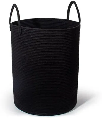 Produktbild von Große schwarze Wäschebox mit Handgriff, Spielzeugaufbewahrung, 38x50cm