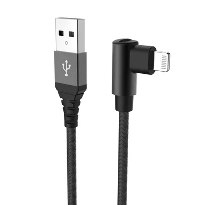 Image de Celly Câble de données USB> Lightning et prise L 1 mètre noir