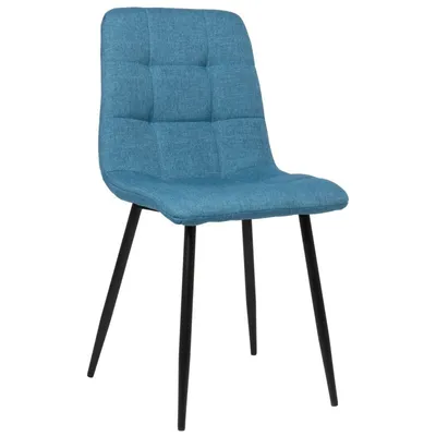 Produktbild von CLP Esszimmerstuhl Tilde Bezug gepolstert gesteppt mit Rückenlehne bis 150 kg blau Material Stoff