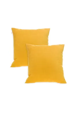 Produktbild von Kissenbezug Dekorative Kissenhülle 2er set ,weich bequem,für wohnzimmer schlafzimmer dekoration 45x45 cm Gelb