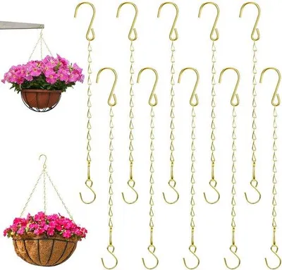Immagine prodotto di Catene metalliche da appendere, 29 cm, per piante e decorazioni, color oro
