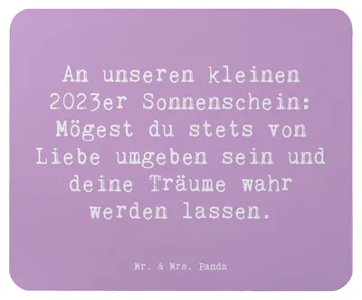 Produktbild von Mr. & Mrs. Panda Mousepad Spruch 2023 Geburtstagstraum - Lavendeltraum - Geschenk, Alter, Geburtstagssprüche, Mauspad, Mouse Pad, Geburtstag, Geburtstagsdekoration