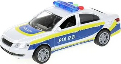 Produktbild von Spielzeug Polizeiauto Licht Sound Friktion Modellauto ink. Batterien