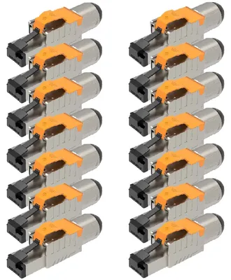 Produktbild von Netzwerkstecker RJ45 Stecker Cat8 CAT8.1 14 Steckverbinder werkzeuglos geschirmt