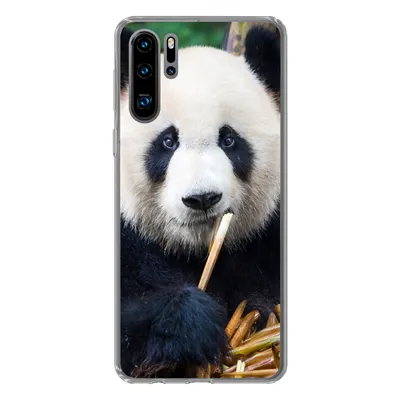 Produktbild von MuchoWow® Handyhülle Schutzhülle Hülle für Huawei P30 Pro Panda - Bambus - Natur Silikon Softcase Handy Hülle - Schutzdeckel