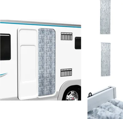 Obrázek produktu pro vidaXL Záclona proti hmyzu bílo-šedá 90x200 cm žinylka - síť proti hmyzu