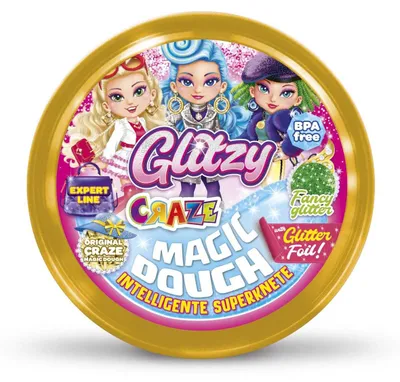 Produktbild von MAGIC DOUGH Expert Glitzy - Knete Set Intelligente Knete , 70g Dose Kinderknete mit Glitzereffekt , Knetmasse mit Glitzer magische Knete ab 2 jahre