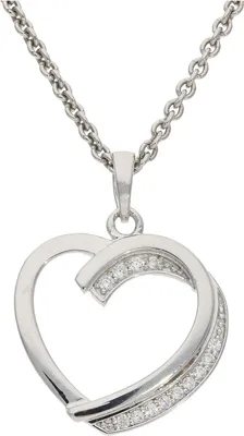 Produktbild von Herzanhänger Silber 925 mit Zirkonia JL20-02-1148 JuwelmaLux