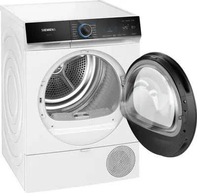 Obrázek produktu pro Siemens iQ700 WQ45B2B40, Stojací, Přední plnění, Tepelné čerpadlo, Bílá, Otočné, Dotyk, Pravý