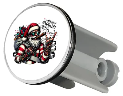 Produktbild von Waschbeckenstöpsel Weihnachtsmann 4cm für Abflussstopfen