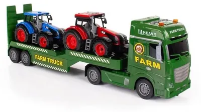 Obrázok produktu pre Ťahač s traktormi, ktorý vydáva svetelné a zvukové efekty – Lena