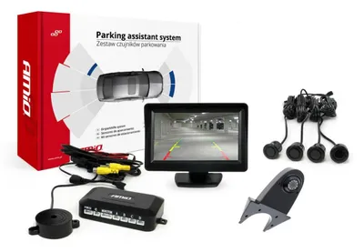 Image de Kit capteurs de stationnement TFT01 4,3" avec caméra HD-502-IR 4 capteurs noir "GOLD"