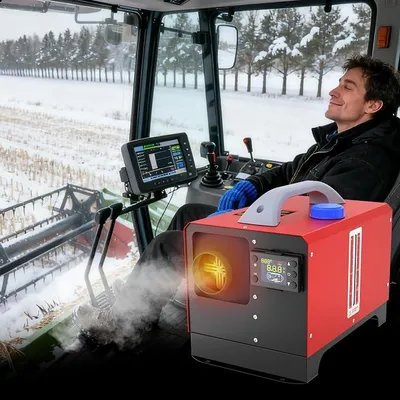 Productafbeelding van 8KW dieselverwarming, standverwarming, diesel luchtverwarmer, 12V, brandstofverwarming met afstandsbediening en LCD-scherm, geschikt voor auto, camper, aanhanger, caravan, boten en vrachtwagens