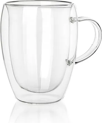 Zdjęcie produktu dla Szklanka Termiczna Kubek 350Ml Z Podwójną Scianką Do Kawy Herbaty