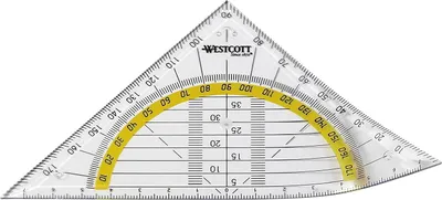 Produktbild von WESTCOTT Geodreieck Hypotenuse: 140 mm flexibel