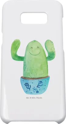 Produktbild von Mr. & Mrs. Panda Samsung Galaxy S8 plus Handyhülle  Kaktus Happy - Weiß - Geschenk, Kakteen, Handy, Familie, Cover, Case, Ausbildung, Hülle, Spruch, Mutter