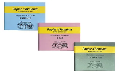 Zdjęcie produktu dla Zestaw zapachowych kartek "Arménie" – trzy różne zeszyty
