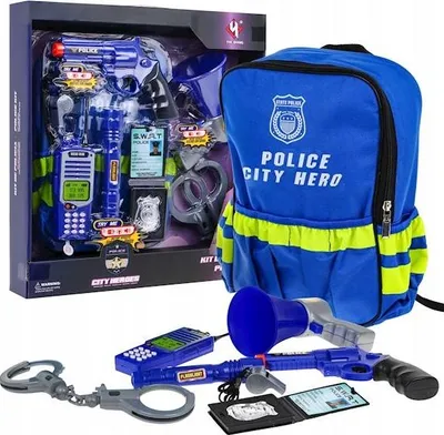 Immagine prodotto di Set Little Policeman da 10 pezzi con funzioni interattive per bambini dai 3 anni in su
