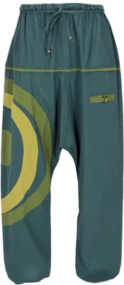 Produktbild von Goa Pluderhose, Uni Aladinhose - Olive, Herren, Grün, Baumwolle, Hosen
