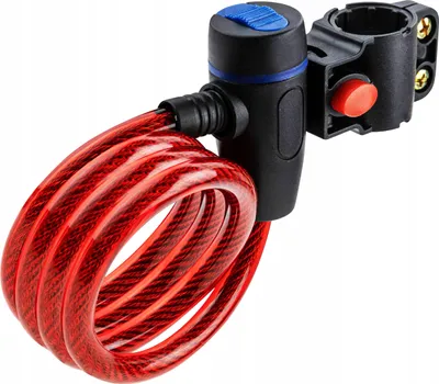 Image de Vergionic 0729 Cadenas pour vélo - câble, 100 cm, 2 clés, noir
