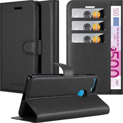 Immagine prodotto di Cadorabo custodia per Oppo A12 custodia protettiva in nero per cellulare custodia cover chiusura magnetica