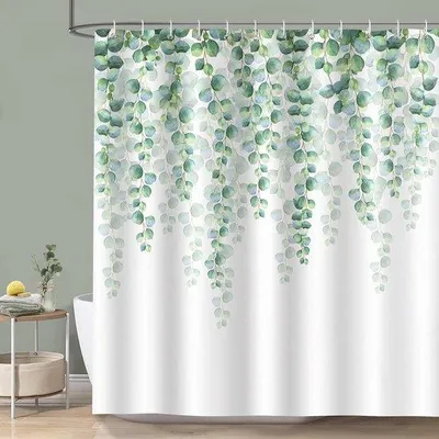 Immagine prodotto di Tenda da doccia impermeabile 180x200 cm, verde, in poliestere, per il bagno