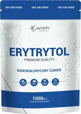 Produktbild von WISH ERYTRYTOL Erythrit kalorienarmer Süßstoff Zucker 1 kg