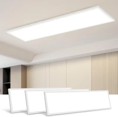 Obrázok produktu pre LED stropné svietidlo ZMH, 4-panelové, stmívateľné, 120x30 cm, s diaľkovým ovládaním, 40W, biele, vhodné do spálne, kancelárie, kuchyne