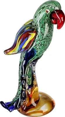 Produktbild von Casablanca by Gilde Dekofigur Glasskulptur Papagei grün, rot, blau H. 28 cm,27351