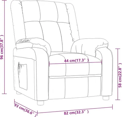 Zdjęcie produktu dla vidaXL Fotel Relax elektryczny ciemnoszary materiał