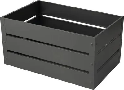 Produktbild von Metallkiste Stapelkiste Dekobox Aufbewahrungskiste Anthrazit 5L 24x19x38cm