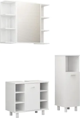 Obrázek produktu pro vidaXL 3dílná sada koupelnového nábytku Bílý dřevěný materiál