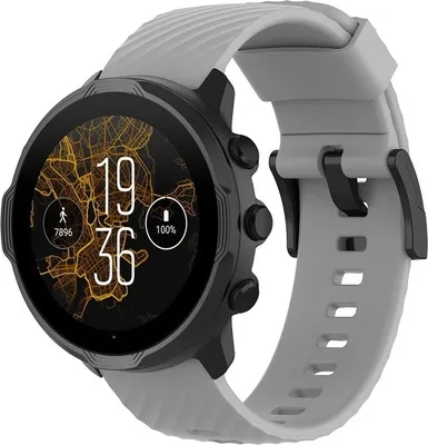 Produktbild von Strap-it Suunto 7 Silikonarmband (Grau)