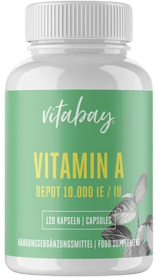Immagine prodotto di Vitamina A 10.000 U.I. Depot vegano ad alto dosaggio 120 Capsule