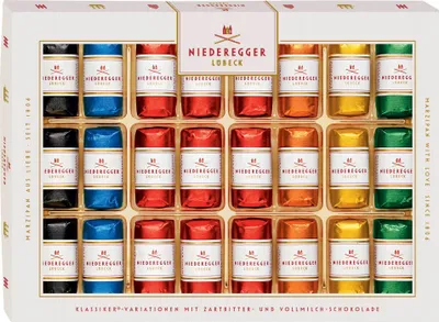 Produktbild von Open Food Niederegger Marzipan Klassiker Variationen 300G - Niederegger - 300 g, 300 g, 2171 kJ, 521 kcal, 37,7 g, 33,3 g, 8,4 g