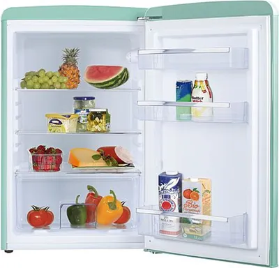 Produktbild von Amica VKS 15623 M, Vollraum-Kühlschrank im Retro Design, 85 cm Höhe, fresh mint,