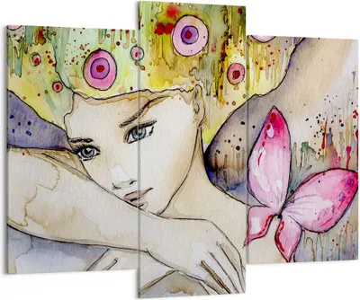 Produktbild von Bild auf Leinwand - Leinwandbild - Frau modern - 130x100cm - Wand Bild - Wanddeko - Wandbilder - Leinwanddruck - Bilder - Kunstdruck - Wanddekoration - Leinwand bilder - Wandkunst - CB130x100-3554
